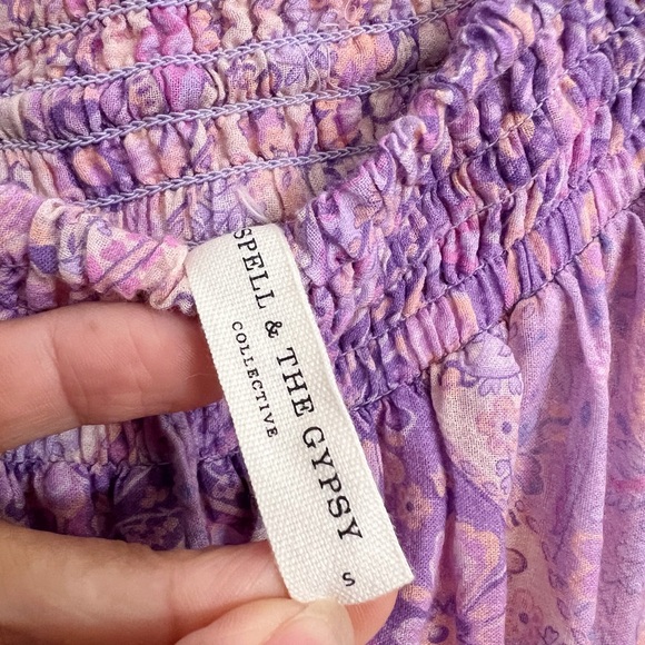 NWT Spell age of Aquarius Farrah half moon maxi skirt - Picture 8 of 10